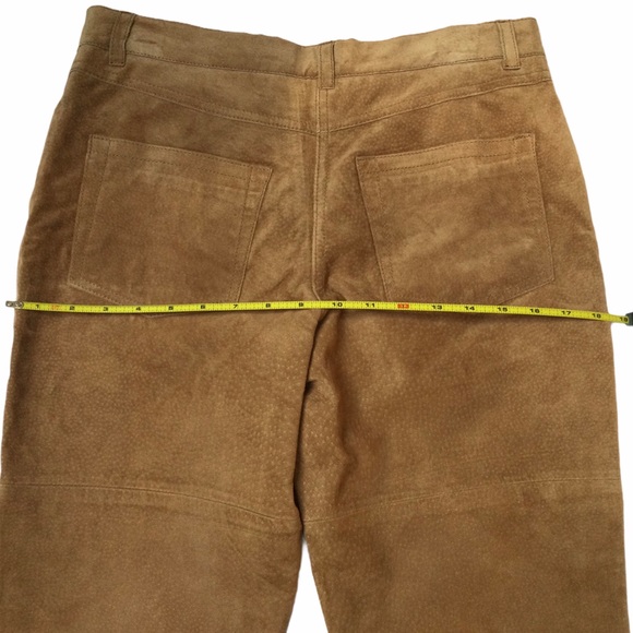 Isaac Mizrahi Tan Spring Suede Bootleg Pants, Perfect Mid Season, Sz 8 NWT - Picture 8 of 16